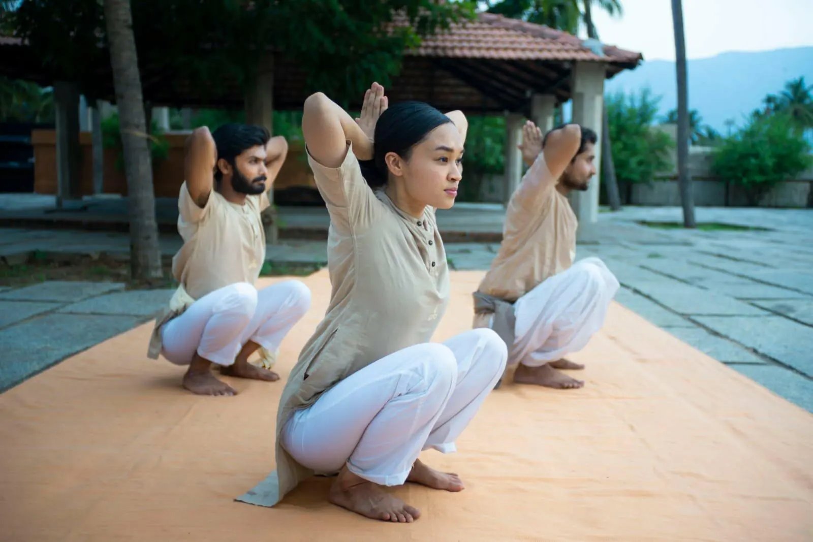 Yoga practice with Makai Surf Adventure